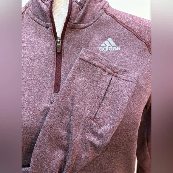 Adidas Running Climalite Quarter Zip Long Sleeve Pullover Size medium - Picture 5 of 12